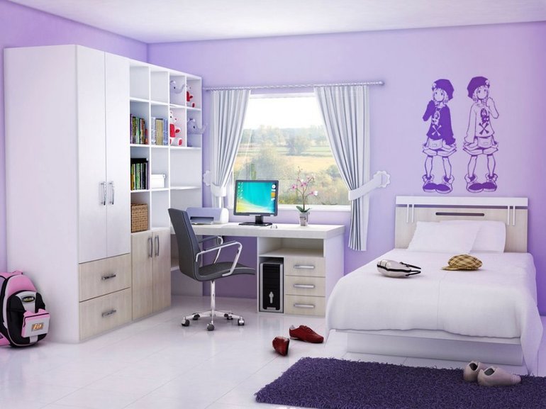  modernūs kambariai paauglėms mergaitėms