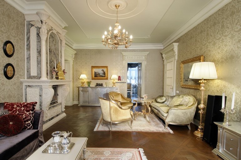 Vardagsrum i klassisk stil