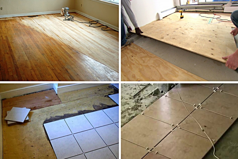 Material och regler för att lägga plattor på golvet